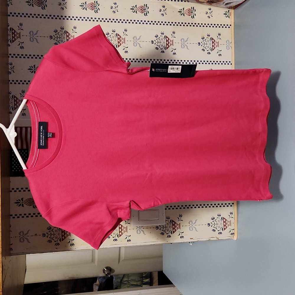 NWT Jones New York Size PS Short Sleeve Shirt Pink
